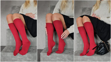 Red Knee Sock Header