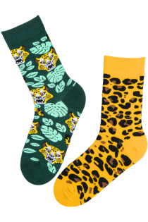 ANIMALS cotton socks with a leopard | Sokisahtel