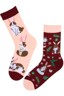 ANIMALS cotton socks with bunnies | Sokisahtel