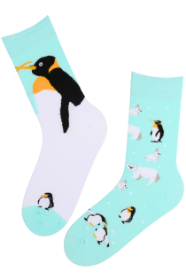 ANIMALS cotton socks with penguins | Sokisahtel