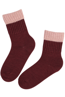 Тёплые носки из шерсти тёмно-красного цвета CADY | Sokisahtel