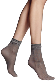 GALENA dark gray sheer socks | Sokisahtel