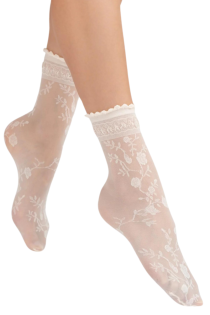 GALENA white sheer socks | Sokisahtel