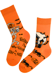 GORY orange Halloween socks | Sokisahtel