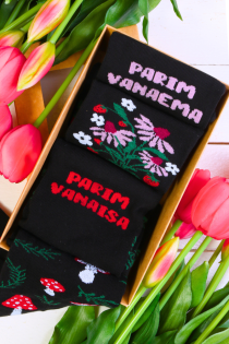 PARIM VANAISA ja VANAEMA gift box with 2 pairs of socks | Sokisahtel