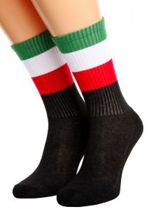 Хлопковые носки для женщин и мужчин с итальянским флагом ITALY | Sokisahtel