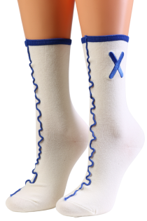 LOORA white letter X socks | Sokisahtel