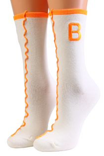 LOORA white letter B socks | Sokisahtel