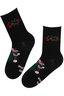 PARIM VANAEMA cotton socks with strawberries | Sokisahtel