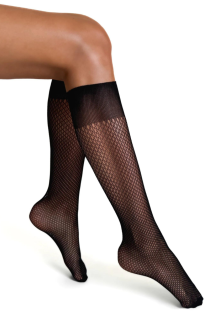 MAGICA black fishnet knee-highs | Sokisahtel