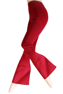 Женские фантазийные леггинсы клёш ярко-красного цвета DONATELLA от Pierre Mantoux | Sokisahtel