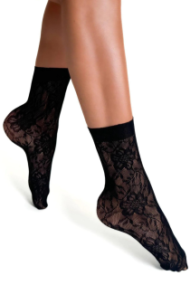 ROSA STILE black sheer socks | Sokisahtel