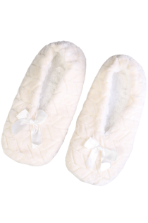 ROSETTE creamy white soft slippers | Sokisahtel