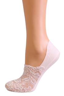 TUBE light pink lace footies | Sokisahtel
