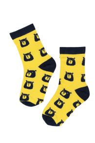 BROWNBEAR yellow cotton socks with bears for kids | Sokisahtel