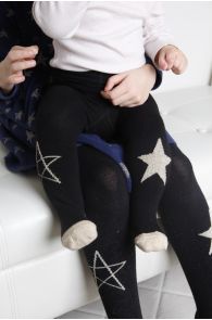 STAR black tights for babies | Sokisahtel