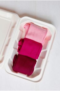 Мужские носки в подарочной коробке TAUNO (3 пары), цвета: темно-лиловый, лиловый, розовый | Sokisahtel