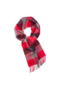 Alpaca wool red checked scarf | Sokisahtel