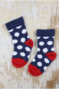 ANTI socks for babies with polka-dot pattern | Sokisahtel