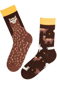 Хлопковые носки с узором лам ANDREW | Sokisahtel
