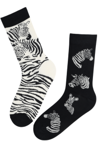 ANDREW cotton socks with zebras | Sokisahtel