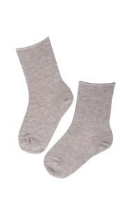 ANNI beige angora wool comfort-socks for kids | Sokisahtel