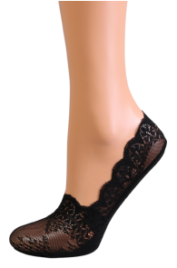AQUA black lace footies | Sokisahtel