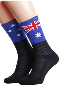 Хлопковые носки для женщин и мужчин с австралийским флагом AUSTRALIA | Sokisahtel