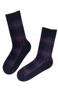 CARL men's Dress Socks with purple stripes | Sokisahtel