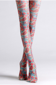 DELILA tights with a colorful print pattern | Sokisahtel