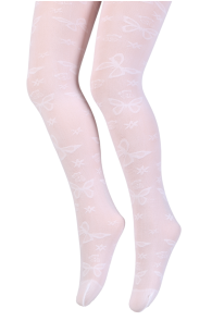 DEIVI 40DEN white tights for kids | Sokisahtel
