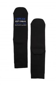 SUPERPOWER black cotton socks for men | Sokisahtel