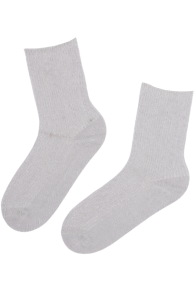 Мягкие тёплые носки светло-серого цвета с шерстью альпака ELIJAH | Sokisahtel