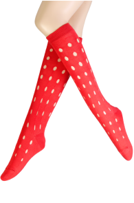 EXPRESSION coral pink knee-highs | Sokisahtel