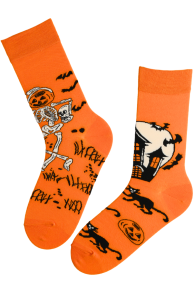 GORY orange Halloween socks | Sokisahtel