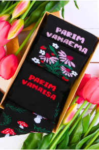 PARIM VANAISA ja VANAEMA gift box with 2 pairs of socks | Sokisahtel