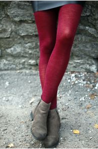 Женские колготки бордового цвета с шерстью мериноса MILANA | Sokisahtel