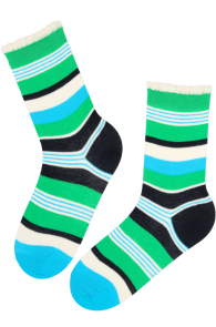 Хлопковые разноцветные носки с полосатым узором IVY | Sokisahtel