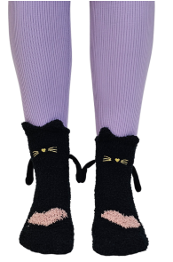 KAIRET black soft socks with magnetic paws | Sokisahtel