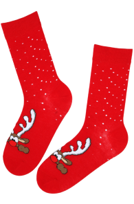 KAUR red cotton Christmas socks for men | Sokisahtel