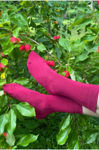 Женские хлопковые носки бордового цвета KIM | Sokisahtel