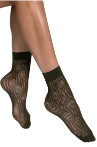 KIRA olive green sheer socks | Sokisahtel