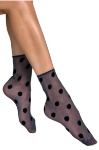 KYLIE blue sheer socks with dots | Sokisahtel