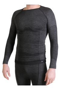 LANA grey merino wool thermal shirt for men | Sokisahtel