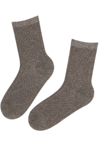 MARIS brown warm wool socks | Sokisahtel