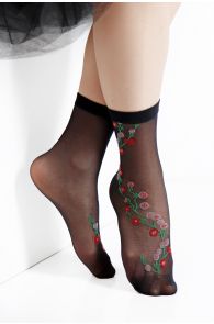 MARISSA sheer black socks for women | Sokisahtel