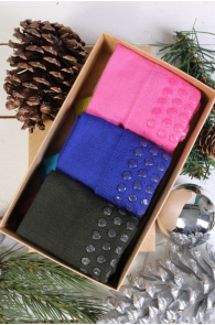 LORENZO merino wool gift box with 3 pairs of socks | Sokisahtel