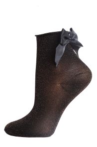 DARJA brown sparkling socks for children | Sokisahtel