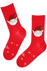 MICK red cotton Santa Claus socks for men | Sokisahtel