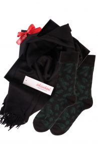 Подарочный комплект из шерстяных носков TREEPEOPLE и шарфа из шерсти альпака для мужчин | Sokisahtel